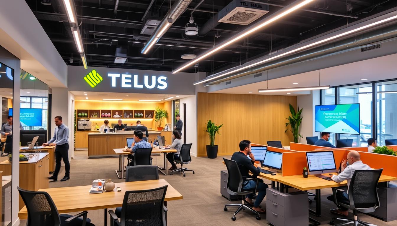 TELUS International Philippines office in Quezon City with vibrant workspace and employee amenities