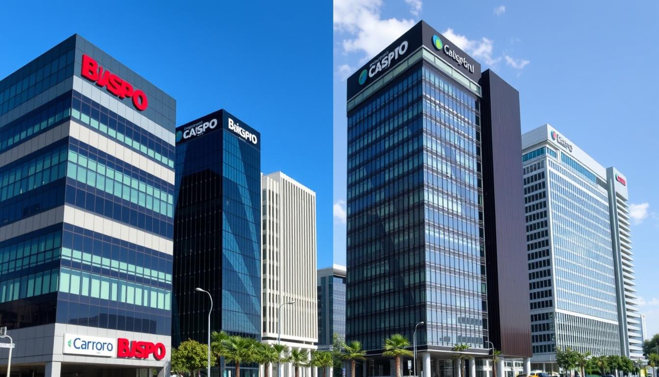 Comparison of top BPO companies in Quezon City showing various office buildings and facilities