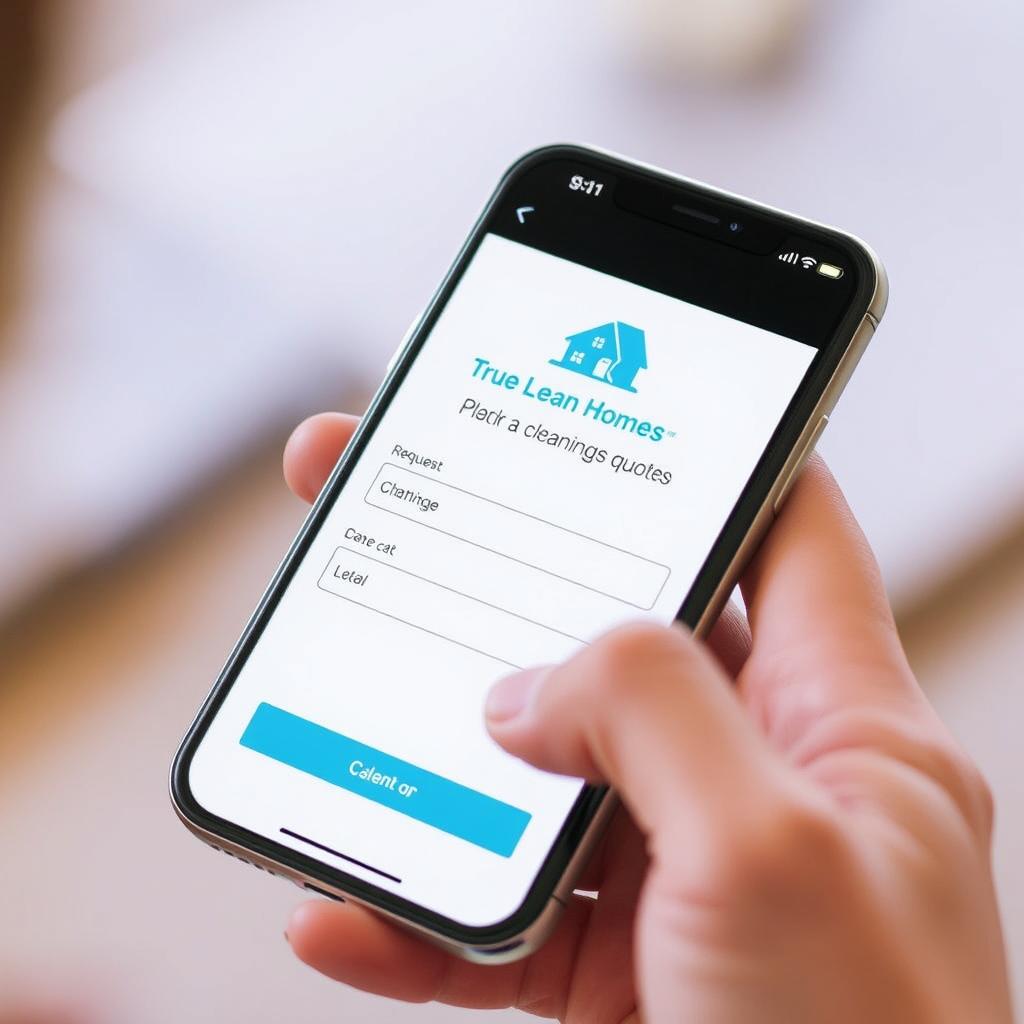 Quote request process for Walpole house cleaning