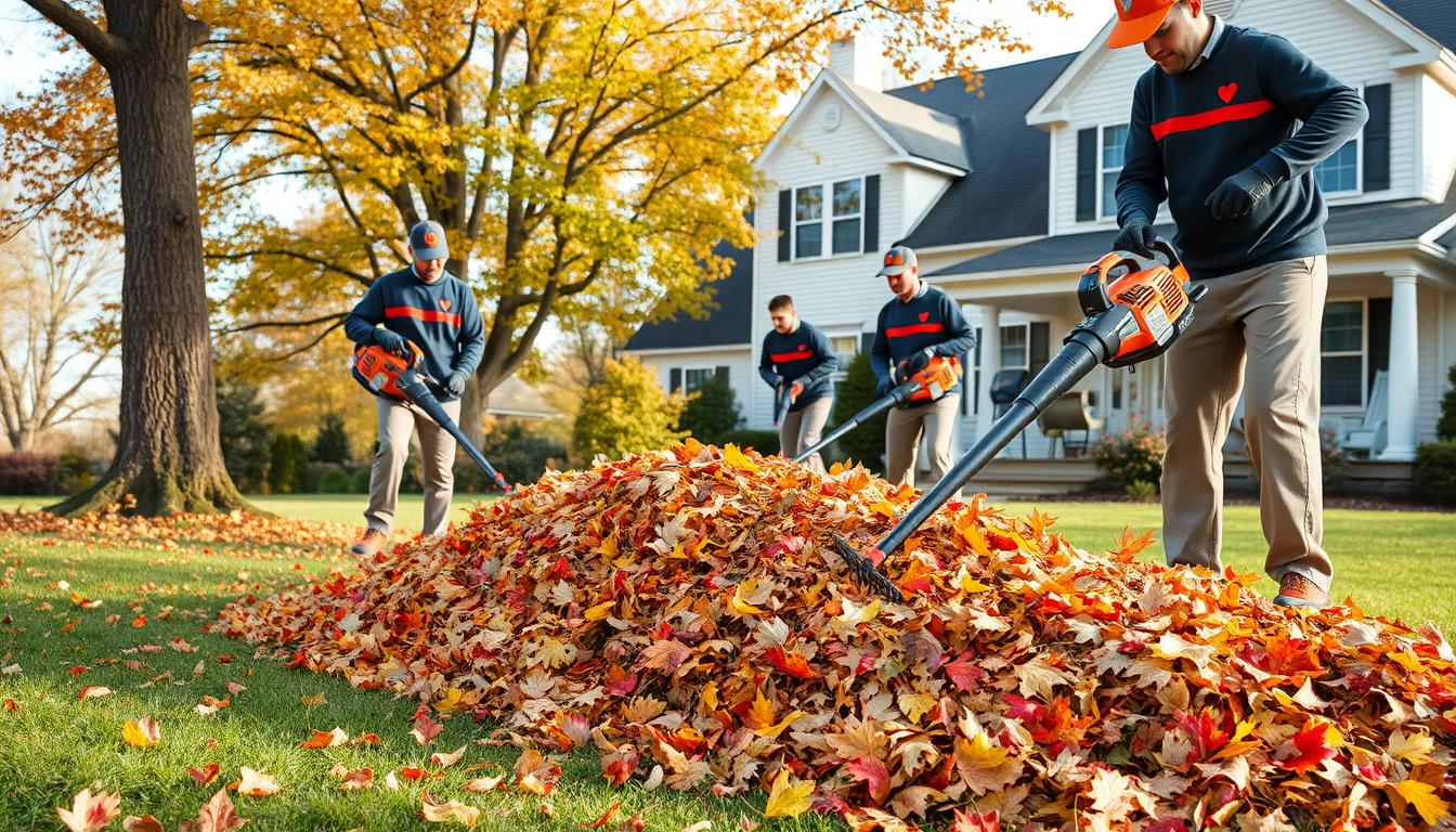 Professional leaf removal in Acton, MA