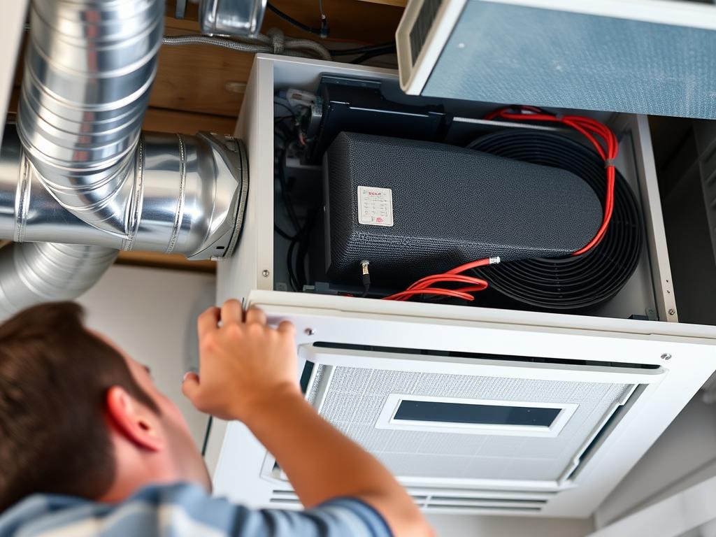 Central AC installation service in Sherborn home