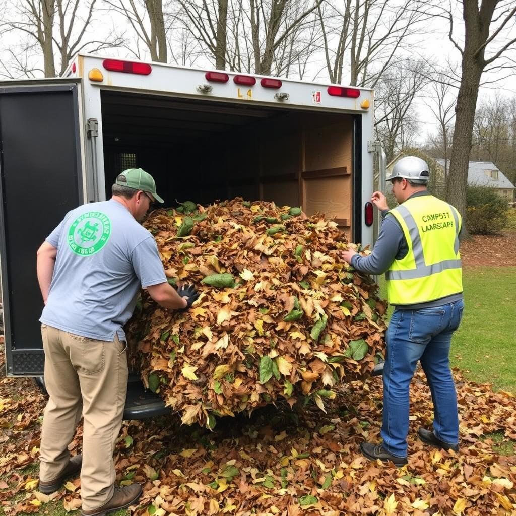 Eco-friendly leaf disposal by JC Landscape in Acton, MA