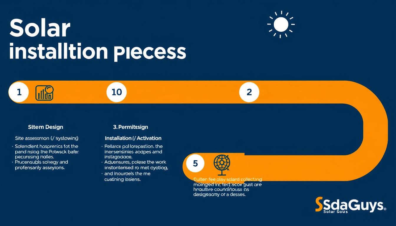 Solar Guys installation process flowchart for solar installers near me in Dover