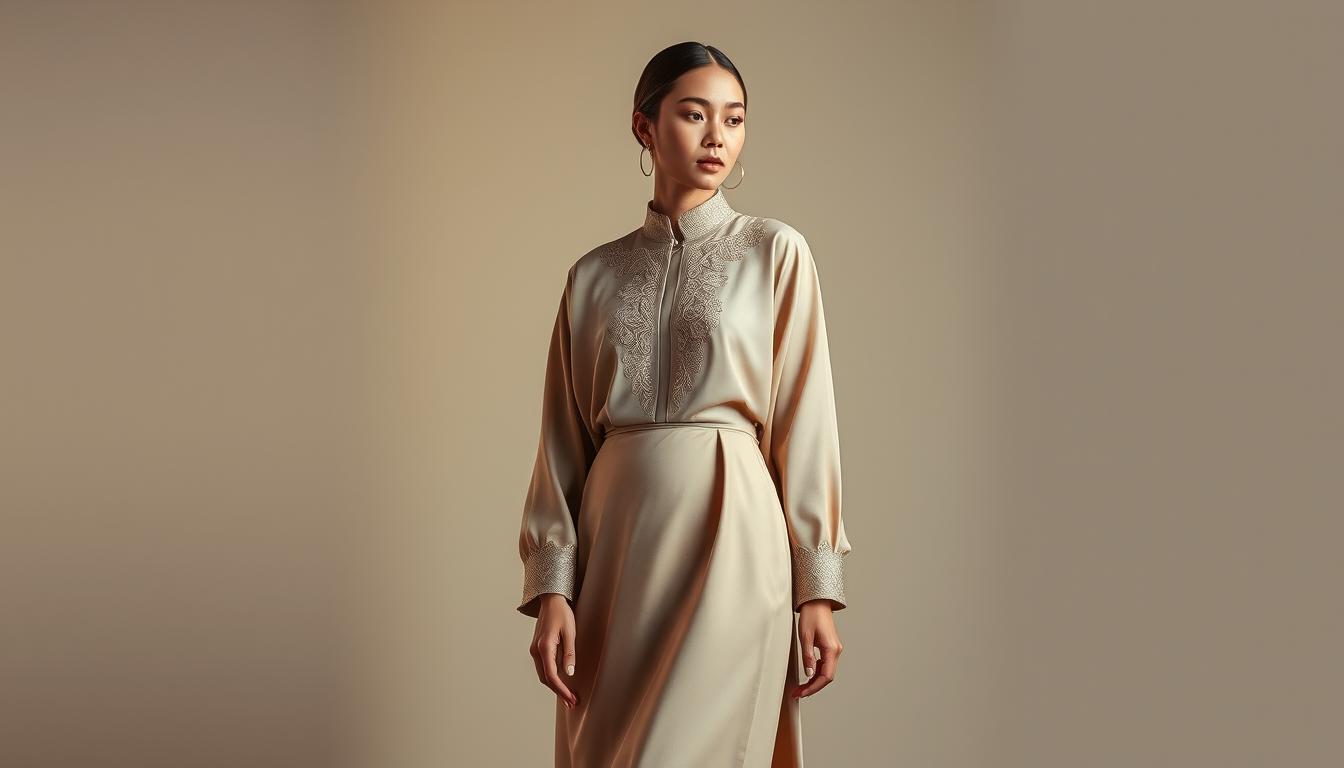 desain Baju Teluk Belanga modern
