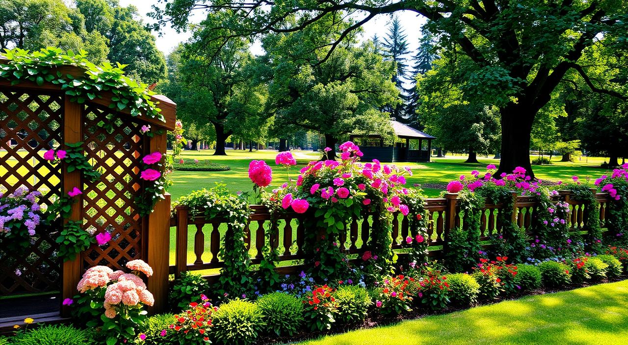 decorar cerca jardim