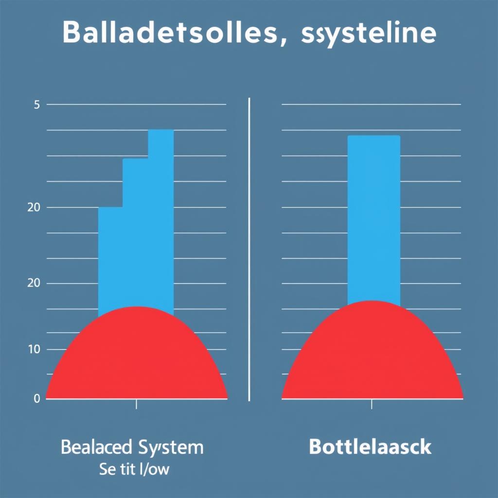 Performance comparison graph showing balanced vs bottlenecked system