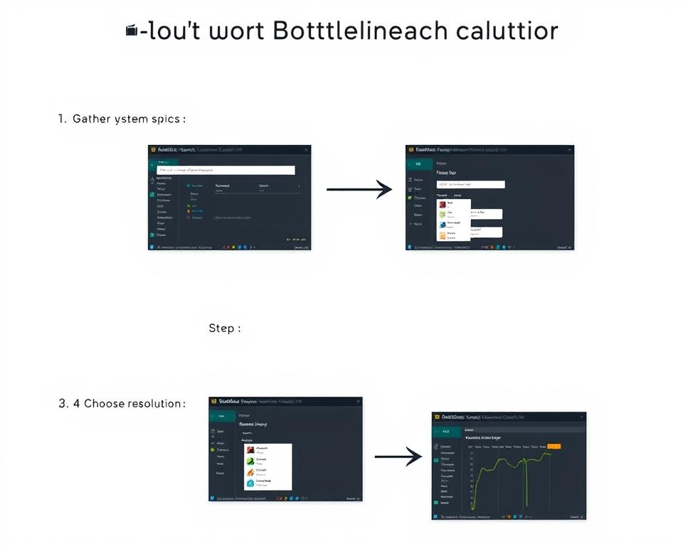 Step-by-step process of using a bottleneck calculator with system specifications