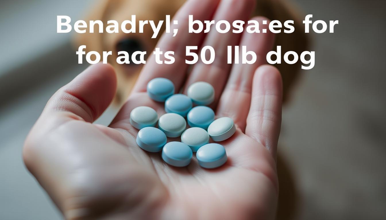 how much benadryl to give a 50 lb dog