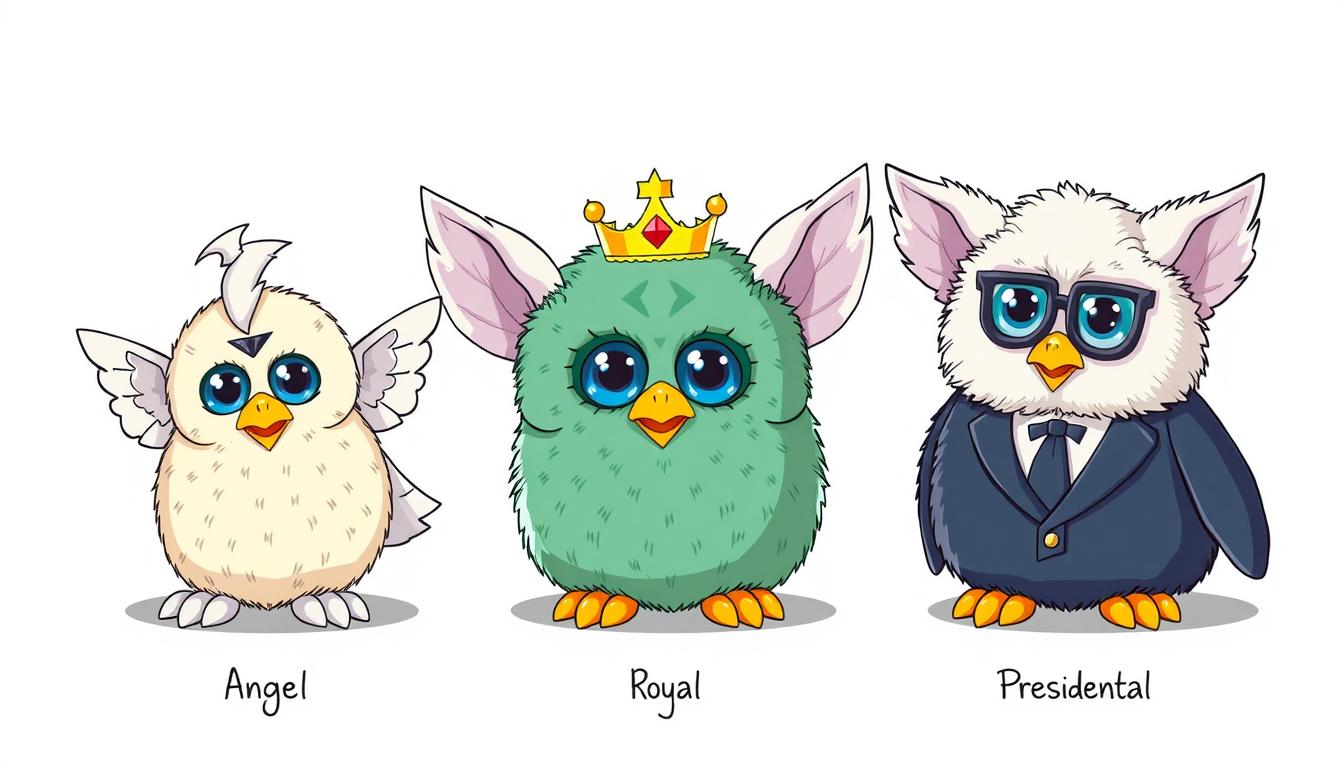 Image of Special Edition Furbies: Angel, Royal, and Presidential