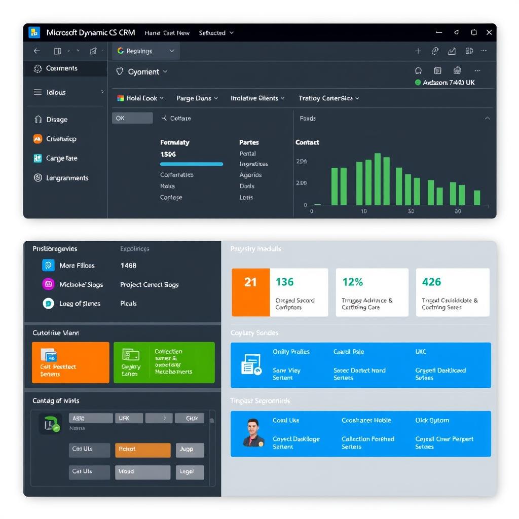 Customised Dynamics CRM dashboard for UK industry