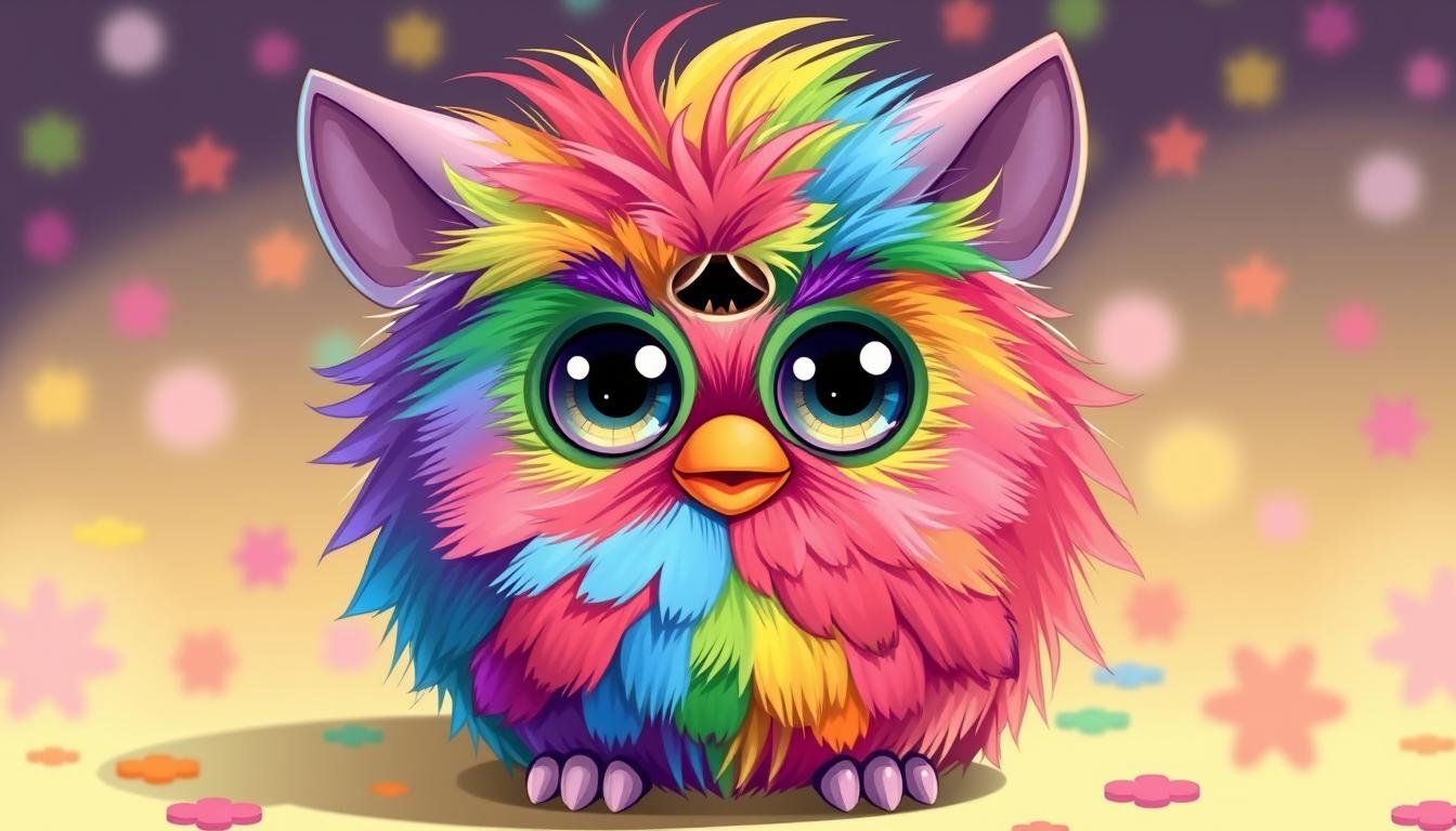 Image of a Rainbow Furby