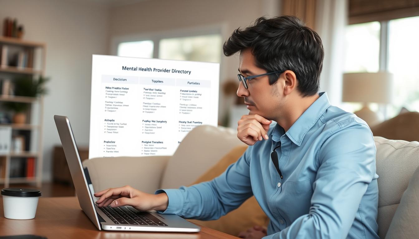A person considering which mental health professional to consult for their needs
