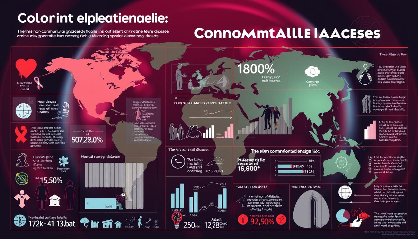 Global health challenges from chronic diseases infographic