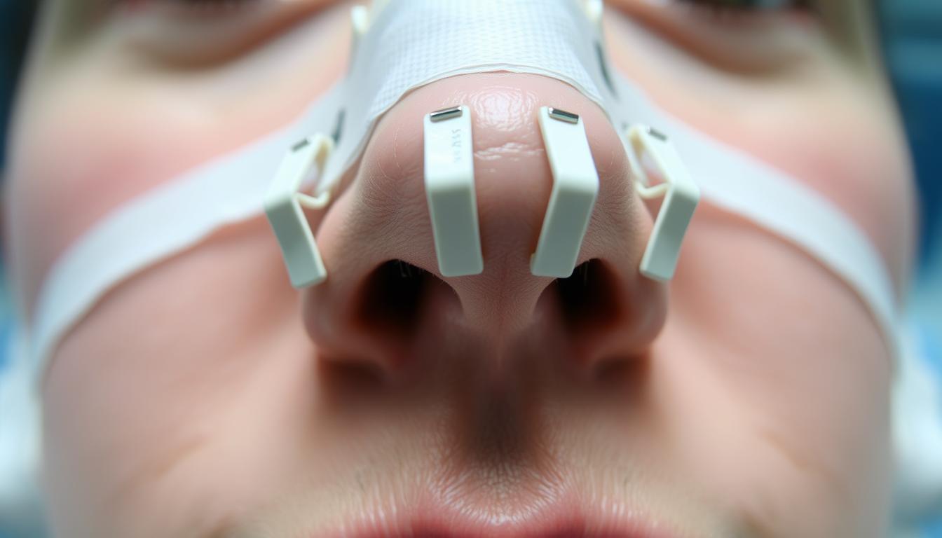 Pflege der Splints nach Nasen-OP