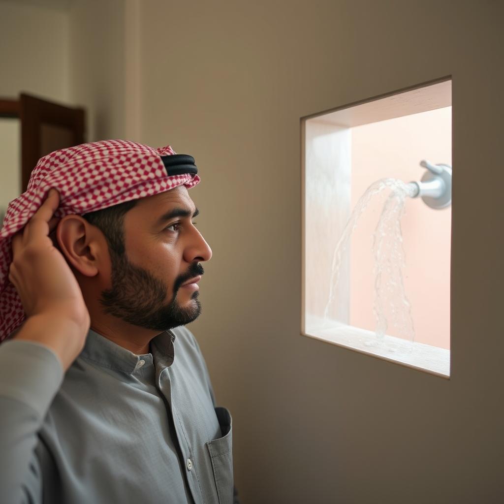 صوت جريان المياه في الجدران كمؤشر على تسربات المياه في الرياض