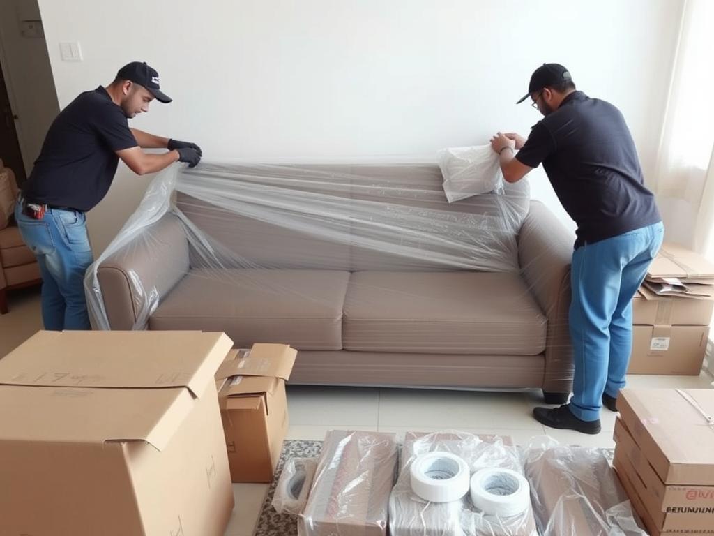 خدمة تغليف الأثاث الاحترافية في نقل عفش جدة