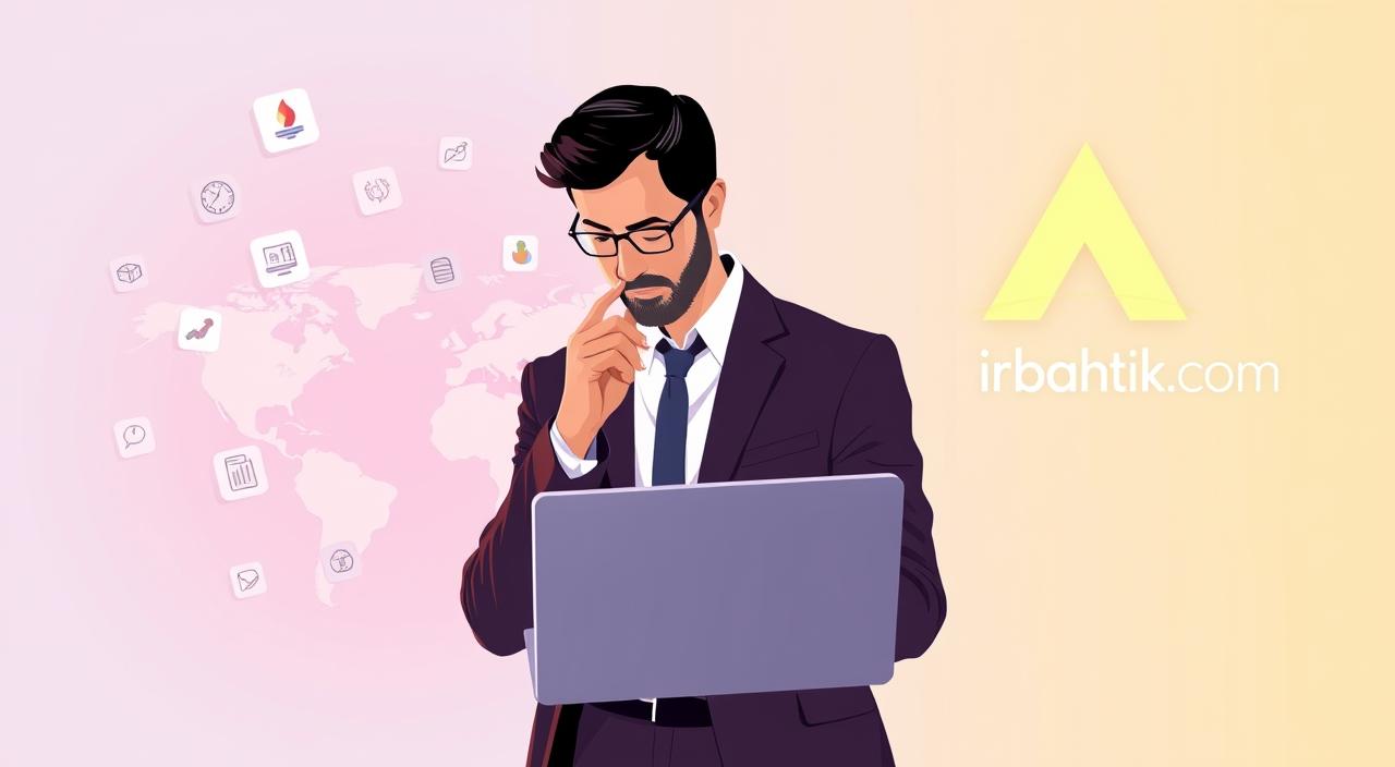 A serene, pastel-hued illustration showcasing the key strategies for profiting from Google Adsense. In the foreground, a thoughtful businessman examines a laptop screen, surrounded by floating Adsense icons and infographic elements. The middle ground features a stylized world map, highlighting the global reach of the Adsense platform. In the background, the Irbahtik.com brand logo stands out with a warm, inviting glow, suggesting the financial rewards of effective Adsense optimization. The overall composition conveys a sense of clarity, inspiration, and the promise of online earnings through strategic Adsense implementation.