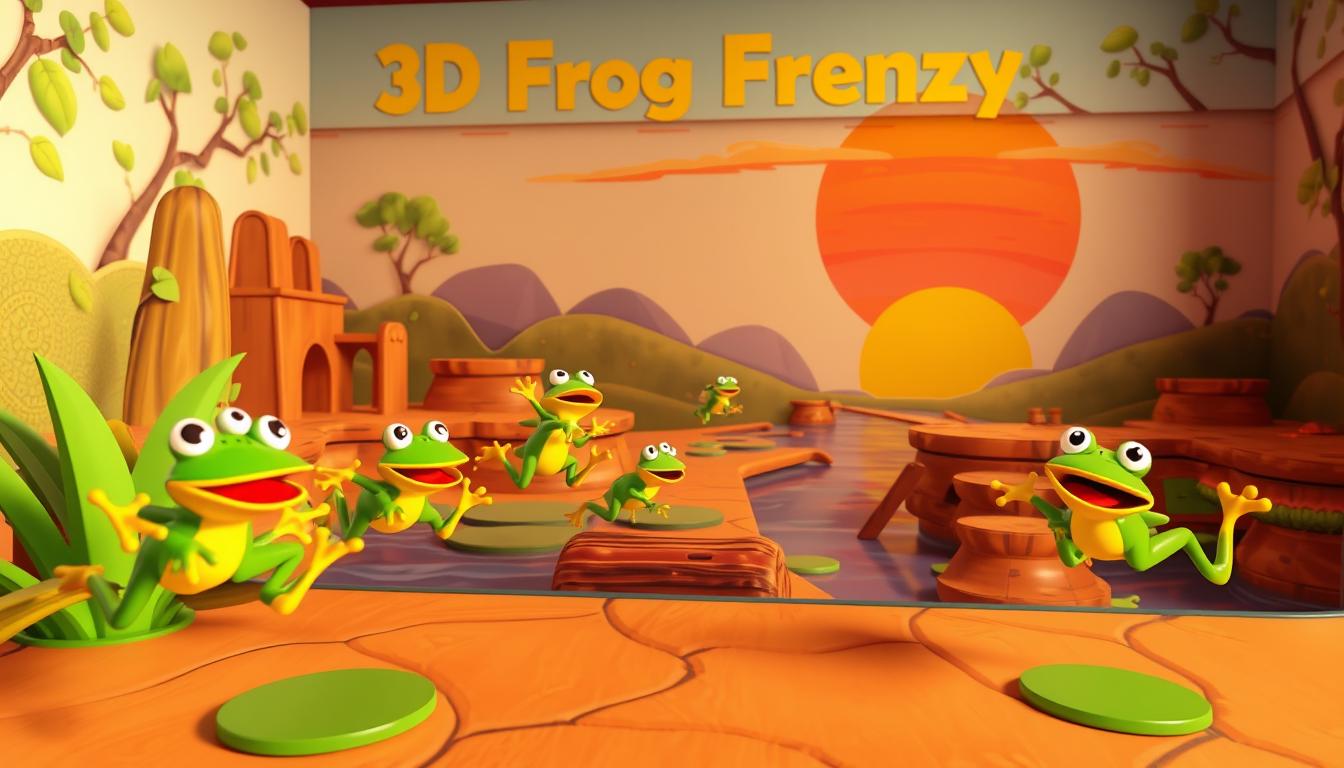 لعبة الضفدعة القديمة 3D Frog Frenzy