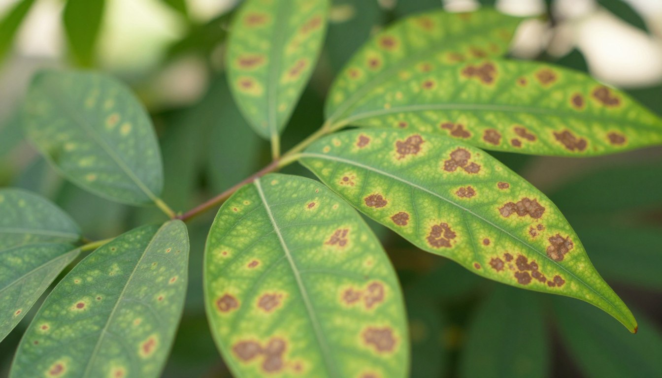 البقع البنية على أوراق النبات