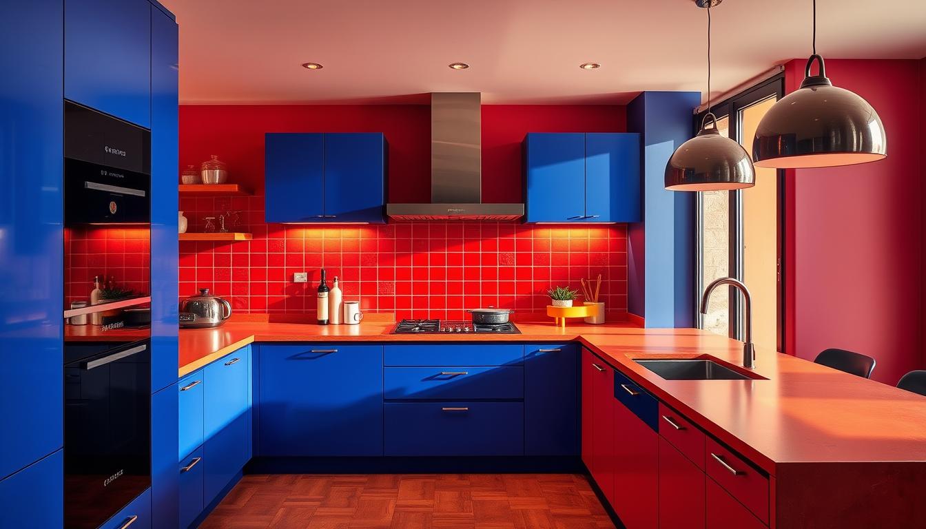 colores atrevidos en cocinas