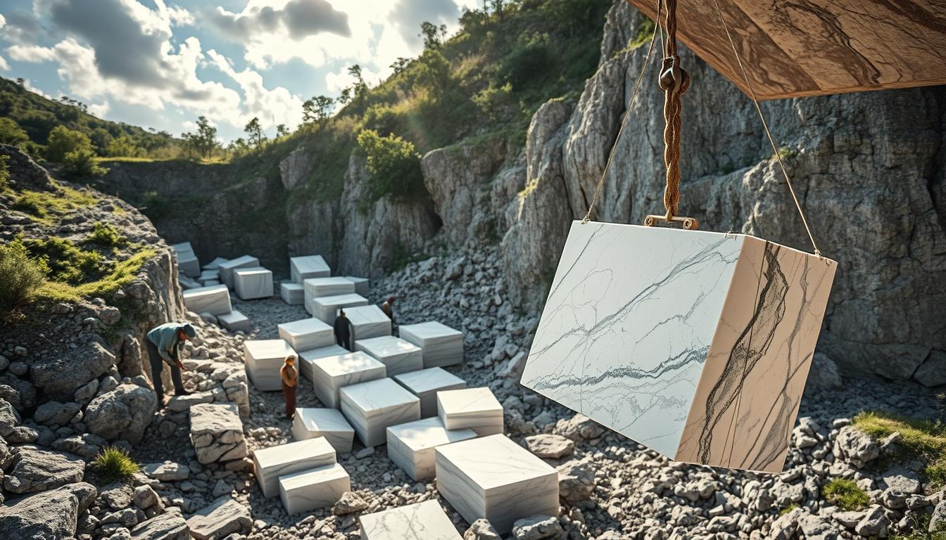 extracción de mármol sostenible
