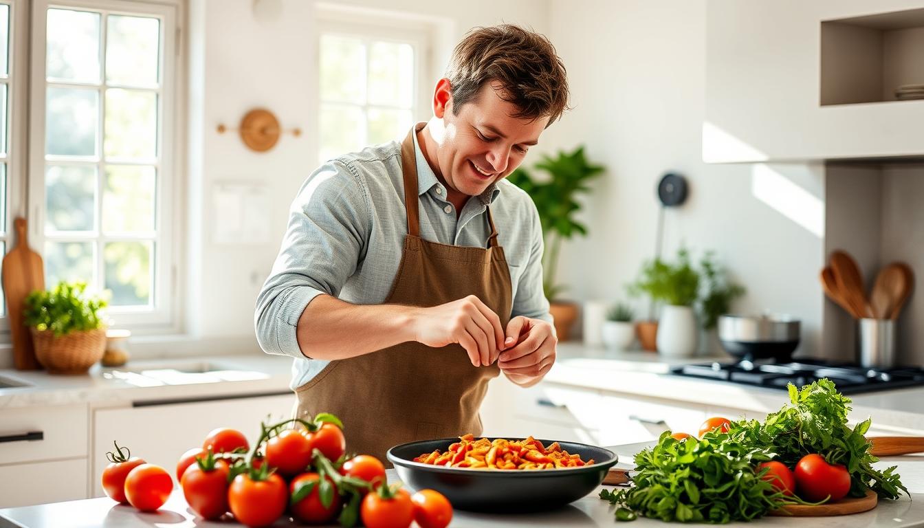 Jamie Oliver cooking with 5 ingredients