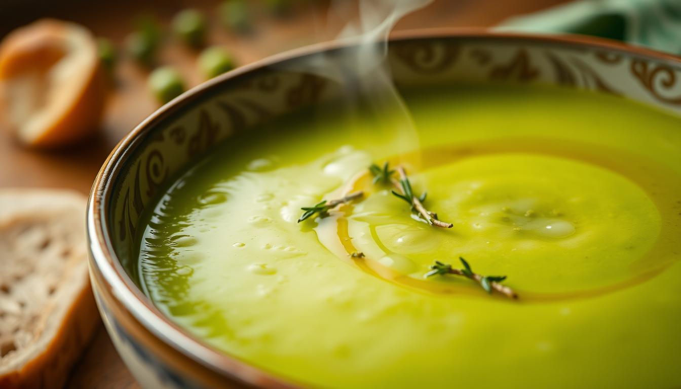vegan green pea soup