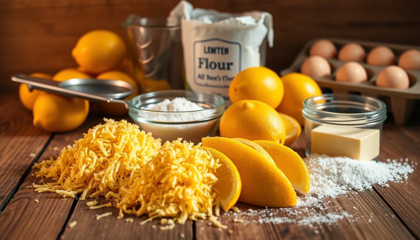 baking ingredients for lemon cookies