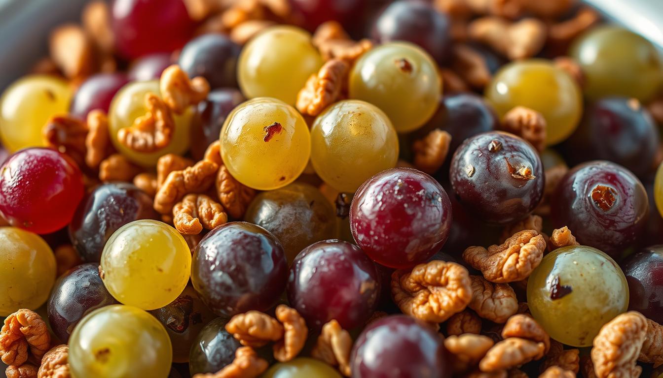 nuts in grape salad