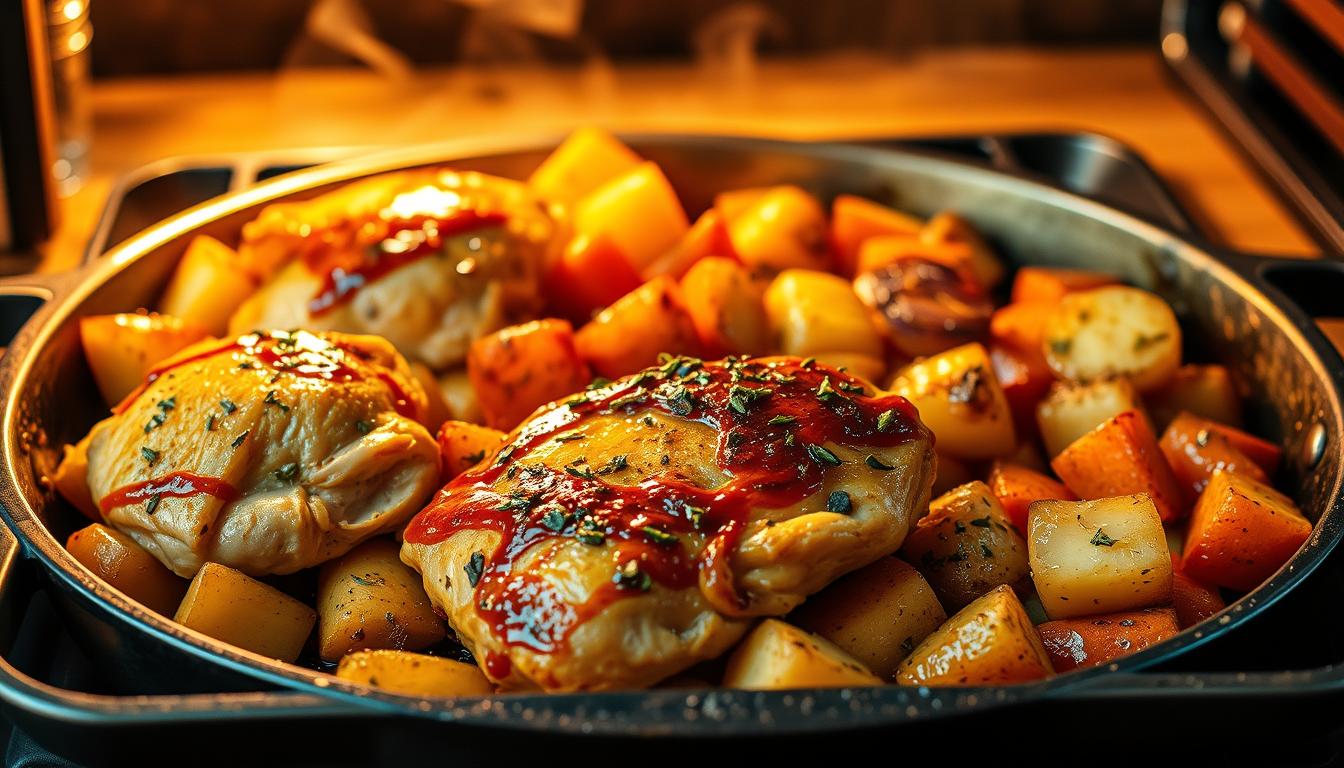 One-Pan Chicken and Potatoes Dinner