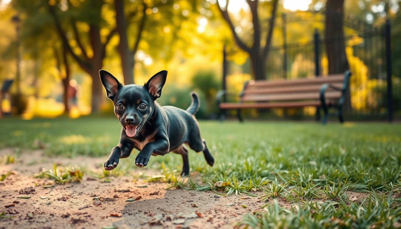 black Chihuahua exercise