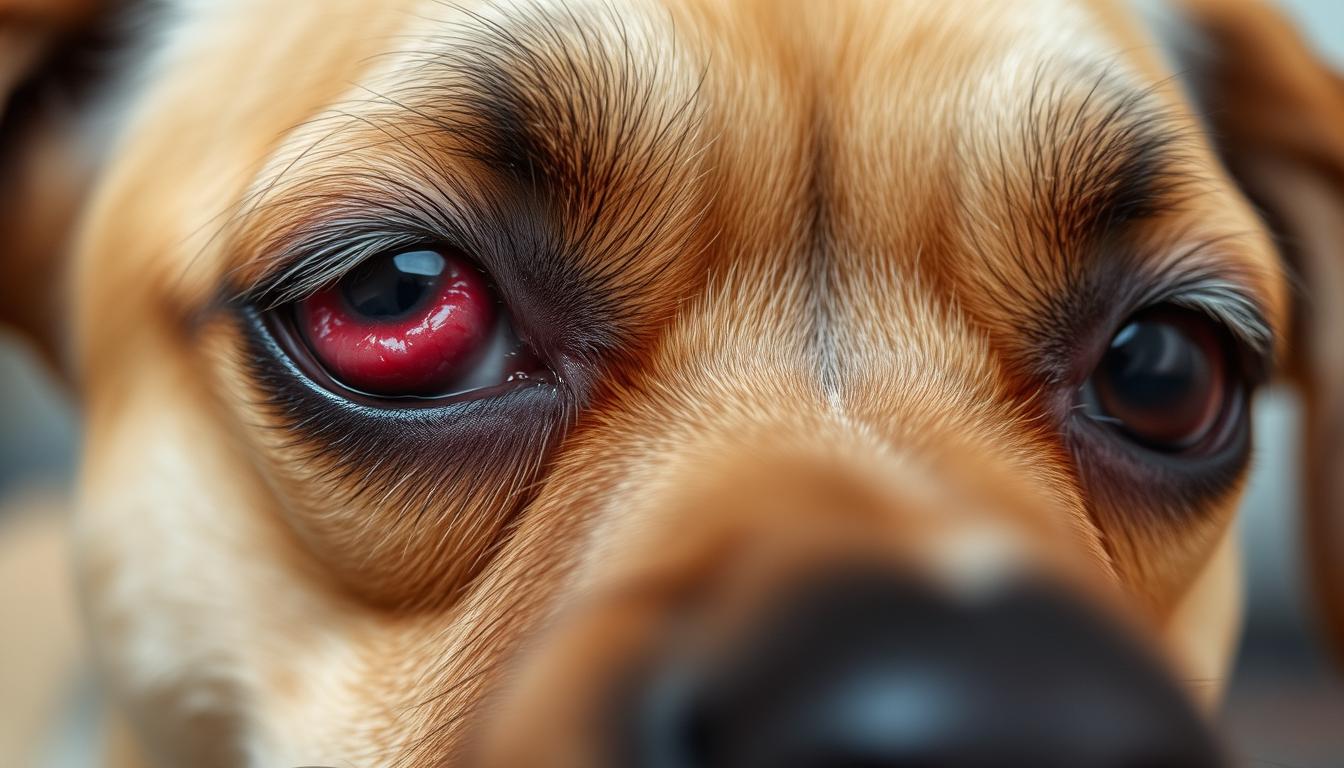 symptoms of red eyes in dogs