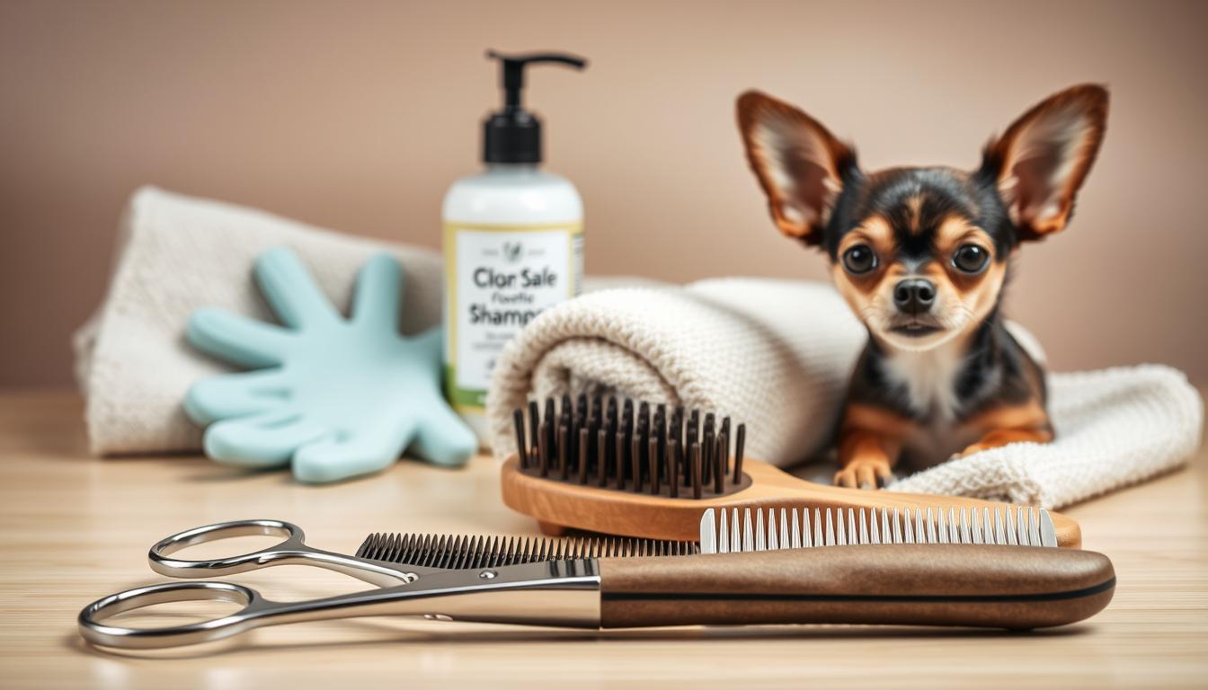 Essential grooming supplies for Chihuahuas