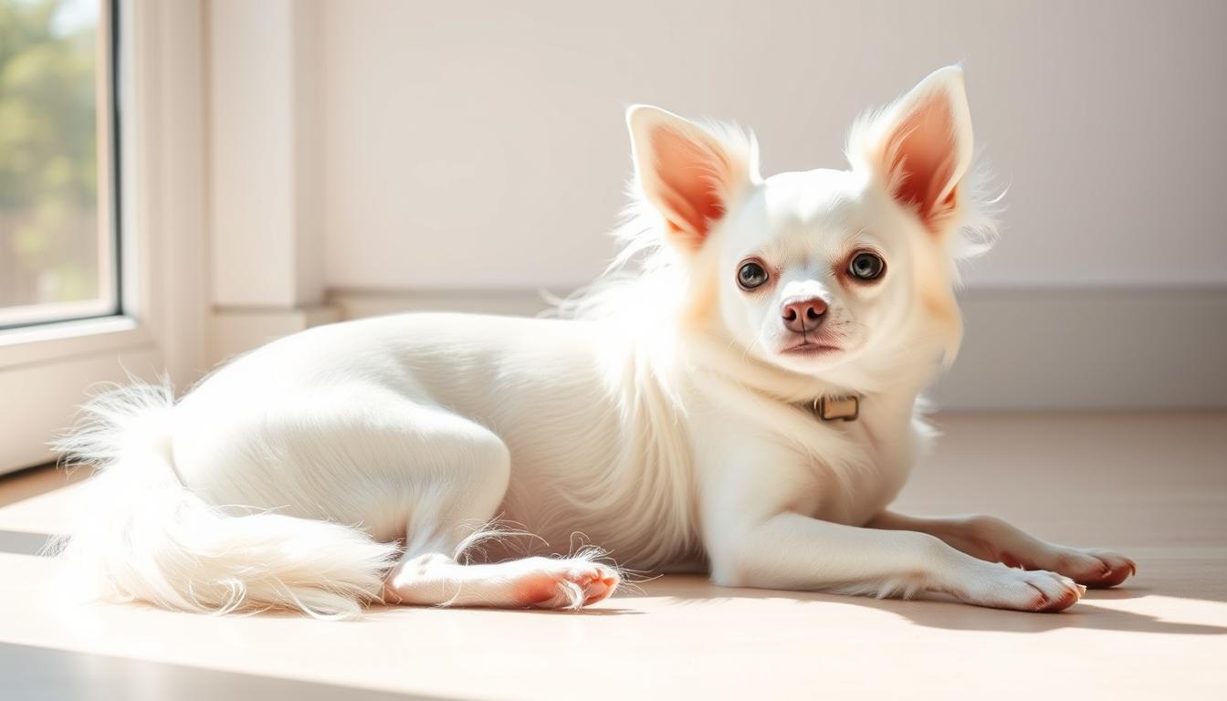 white long haired chihuahua