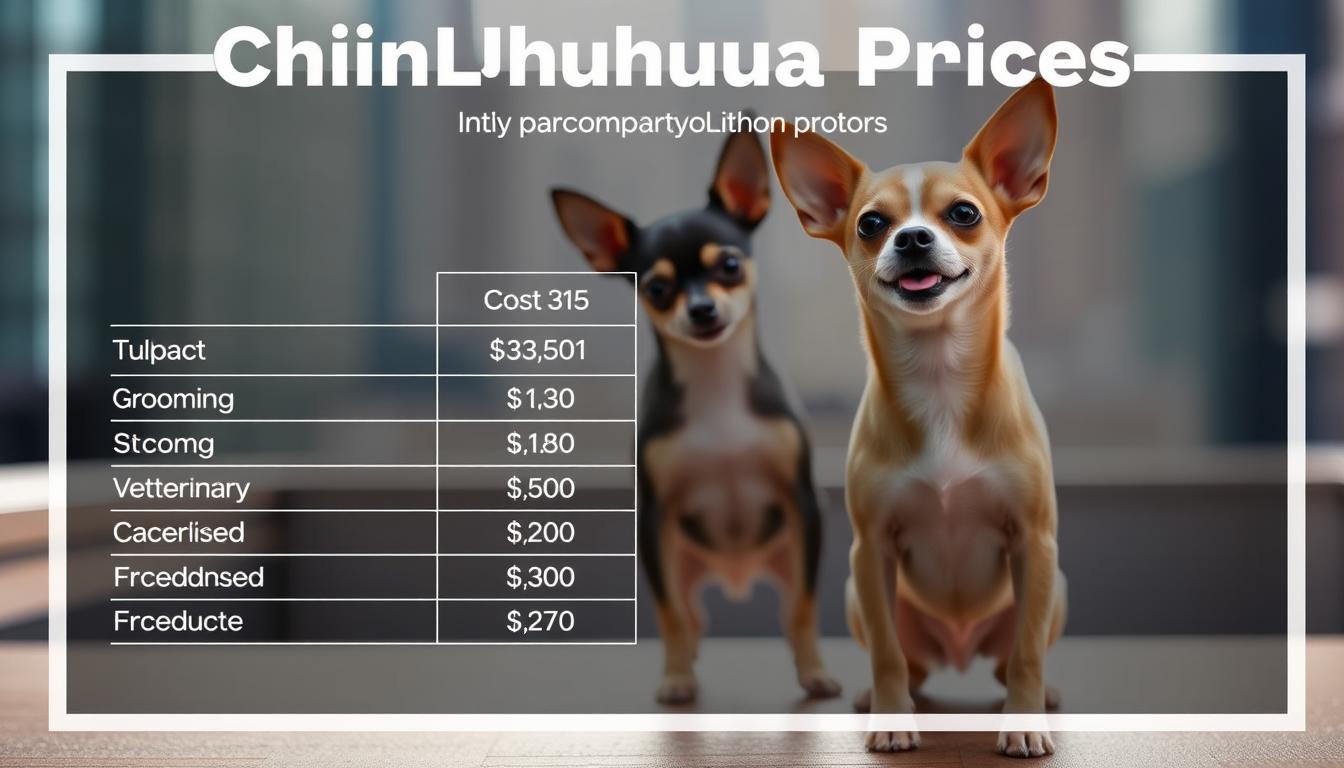 Chihuahua cost comparison chart
