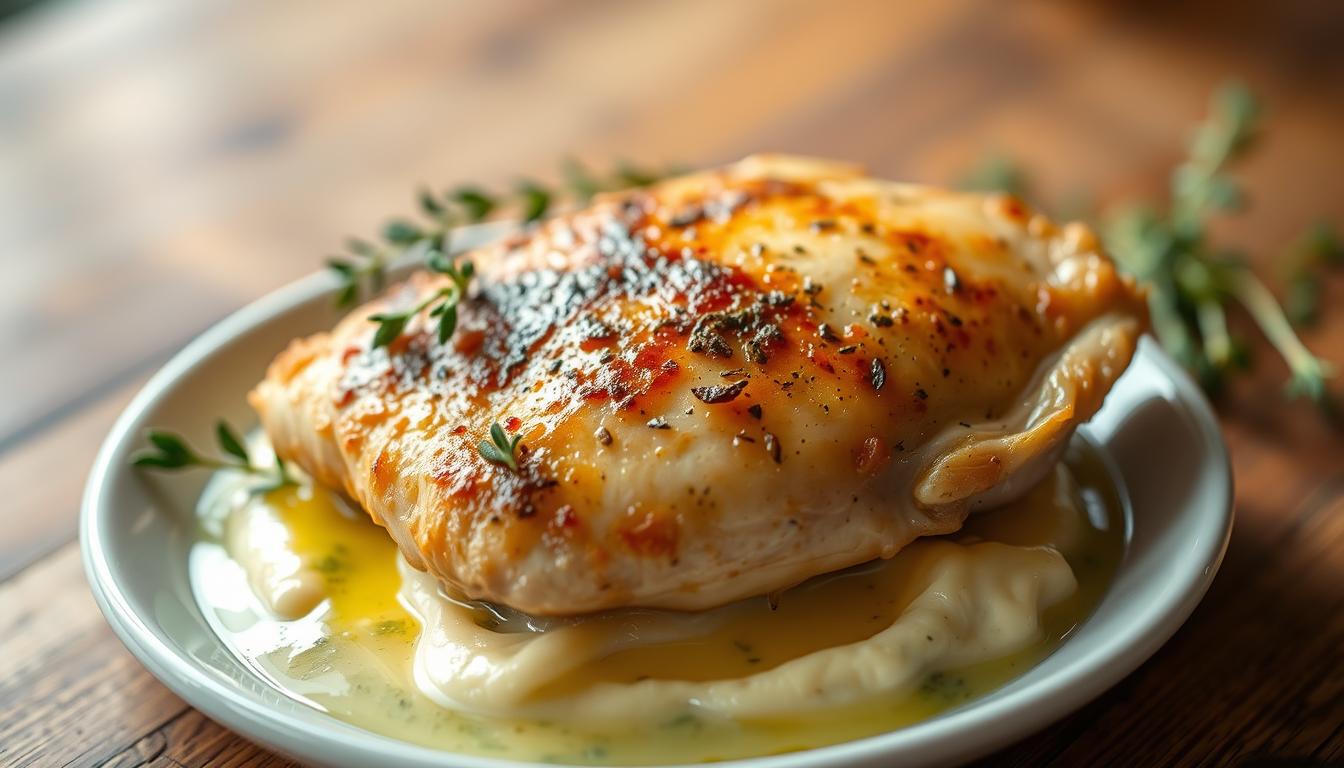 Crispy Chicken with Herb Butter