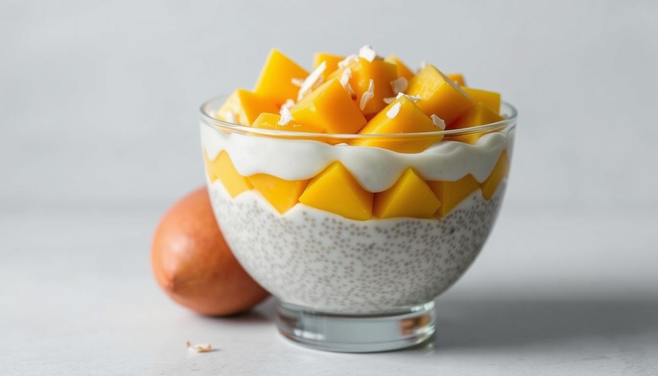 Chia Pudding Mangga Kelapa – Sarapan Sehat Tapi Tetap Manja