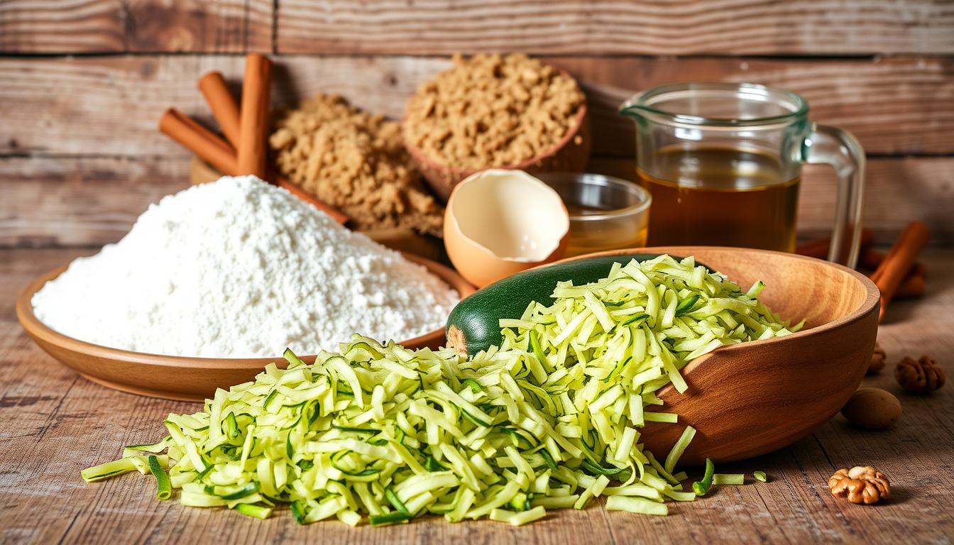 bahan utama zucchini bread