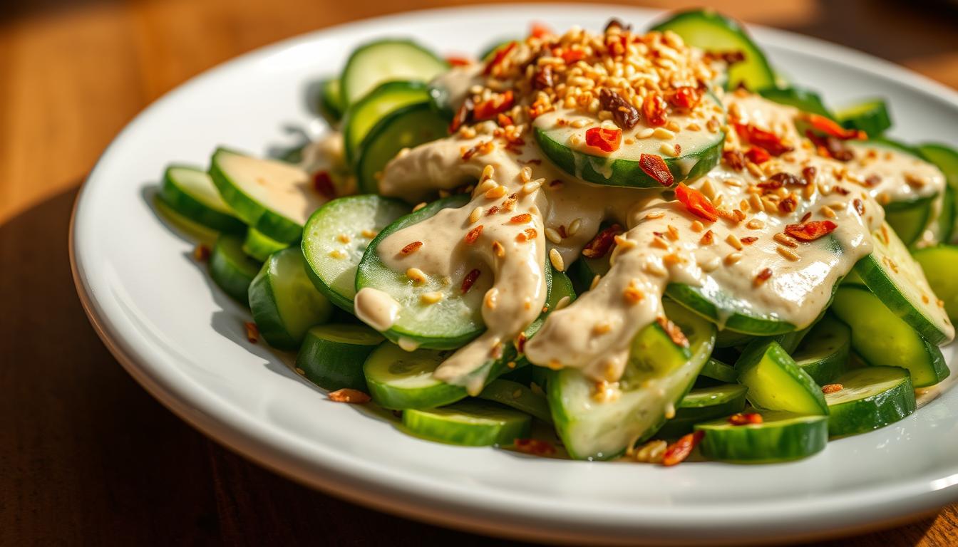 Salad Mentimun Wijen Pedas Sedikit: Renyah, Gurih, Bikin Lidah Terbangun!