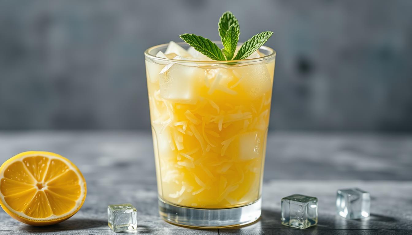Minuman Dingin Melon Serut dengan Perasan Lemon Segar