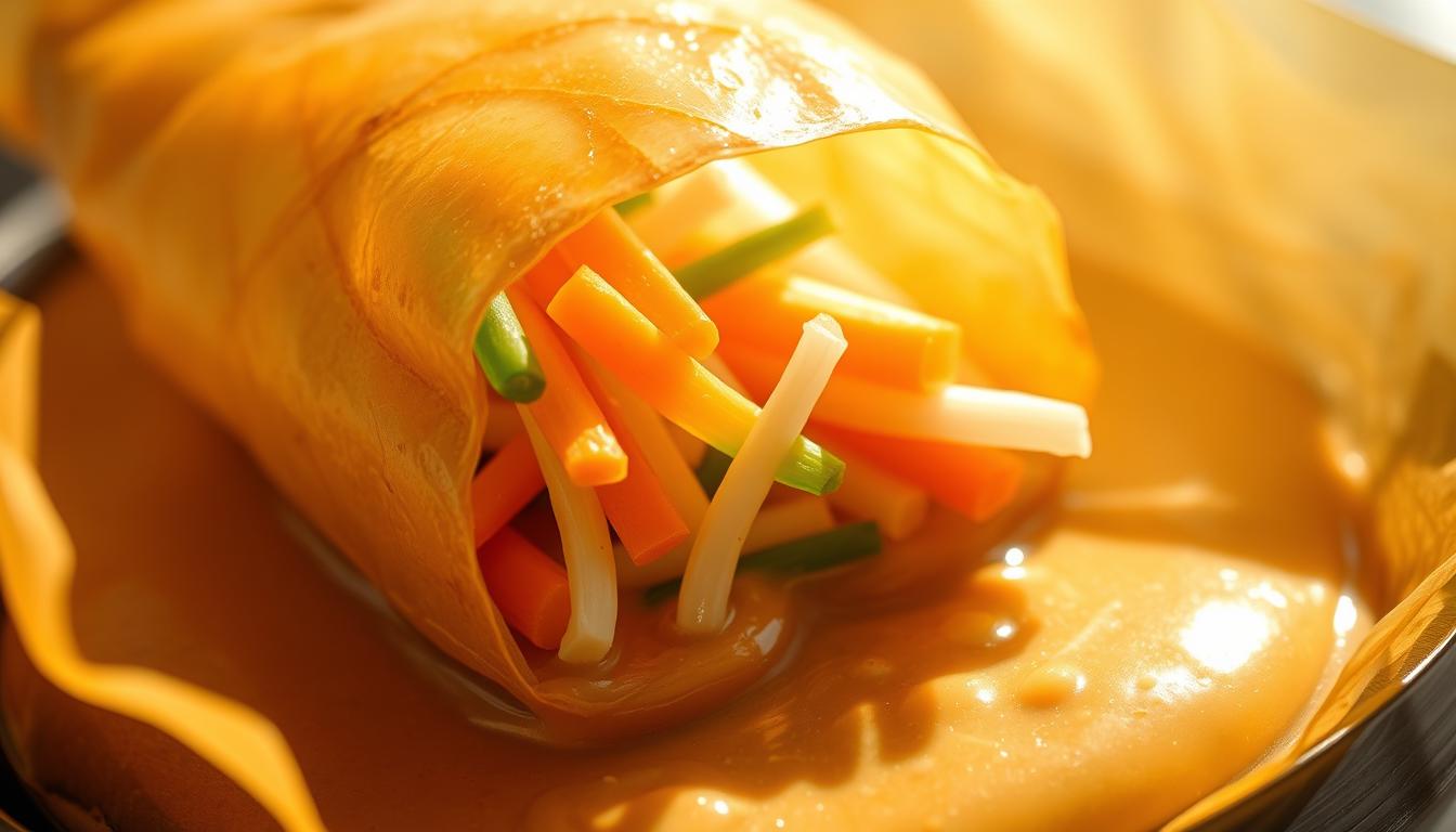 Lumpia Basah Toge Wortel Saus Kacang