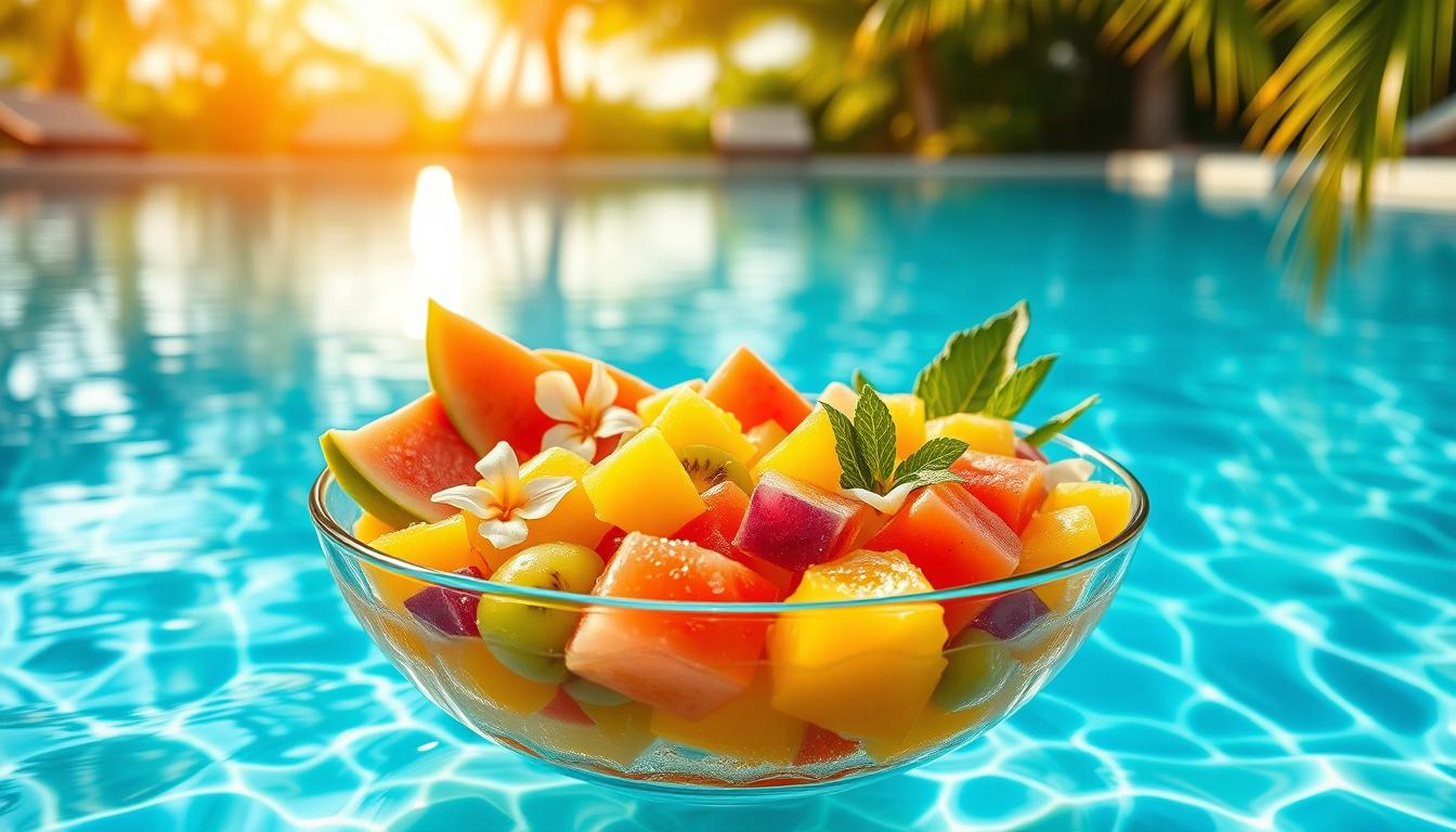 Salad Buah Tropis Ala Kolam Renang: Segarnya Juicy, Manisnya Pas!