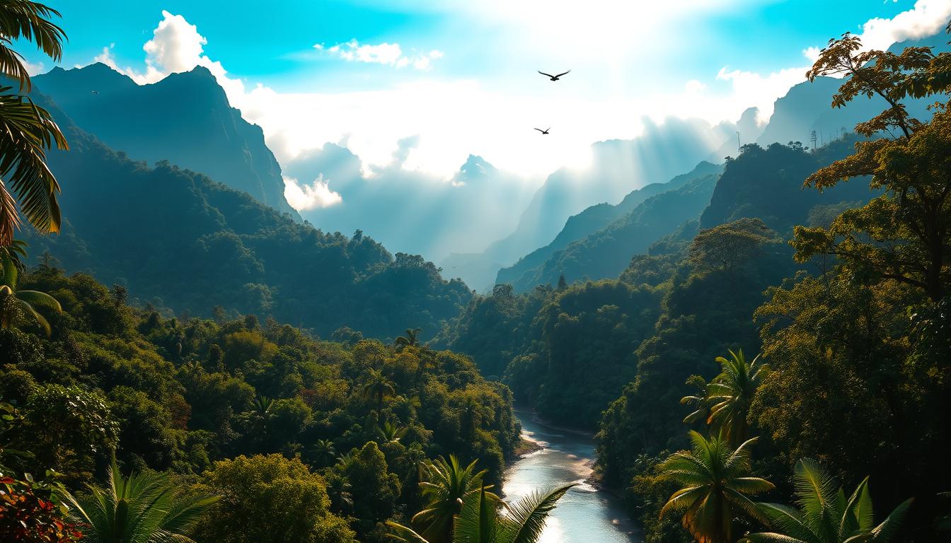 Pemandangan Gunung Tropis