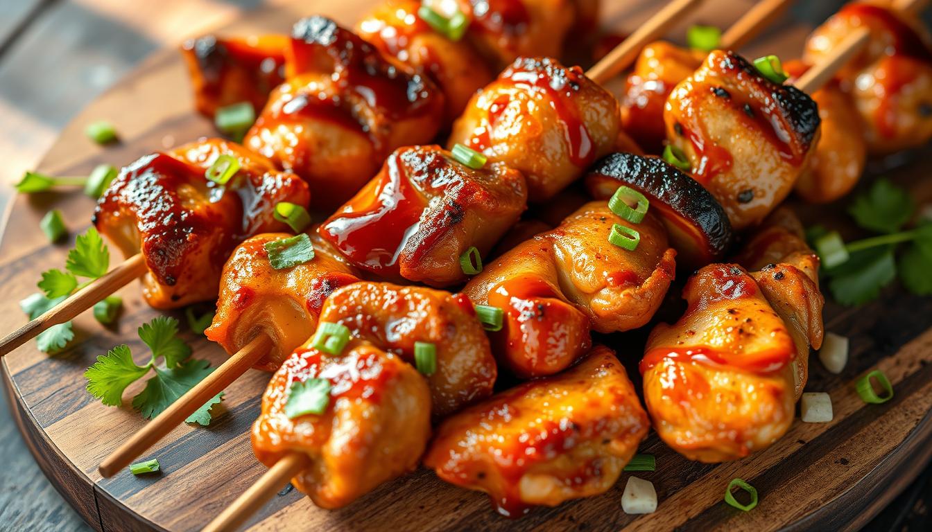 Bang Bang Chicken Skewers