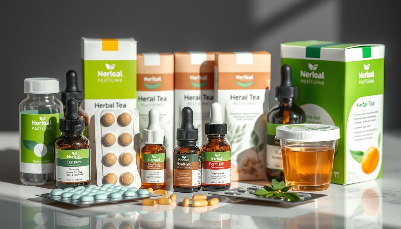 Modern herbal medicine products including standardized extracts, capsules, and tinctures