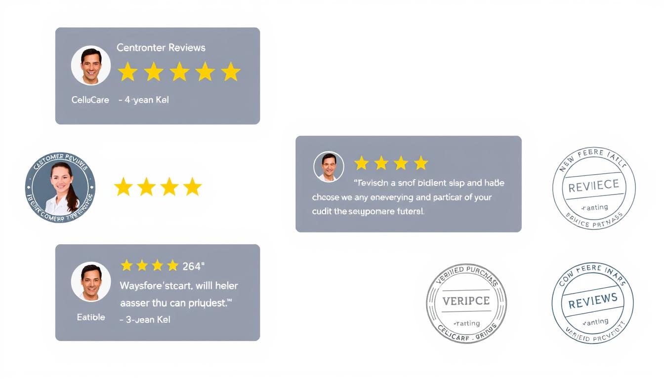 CelluCare Reviews - Customer testimonials and ratings showing positive experiences with the blood sugar supplement