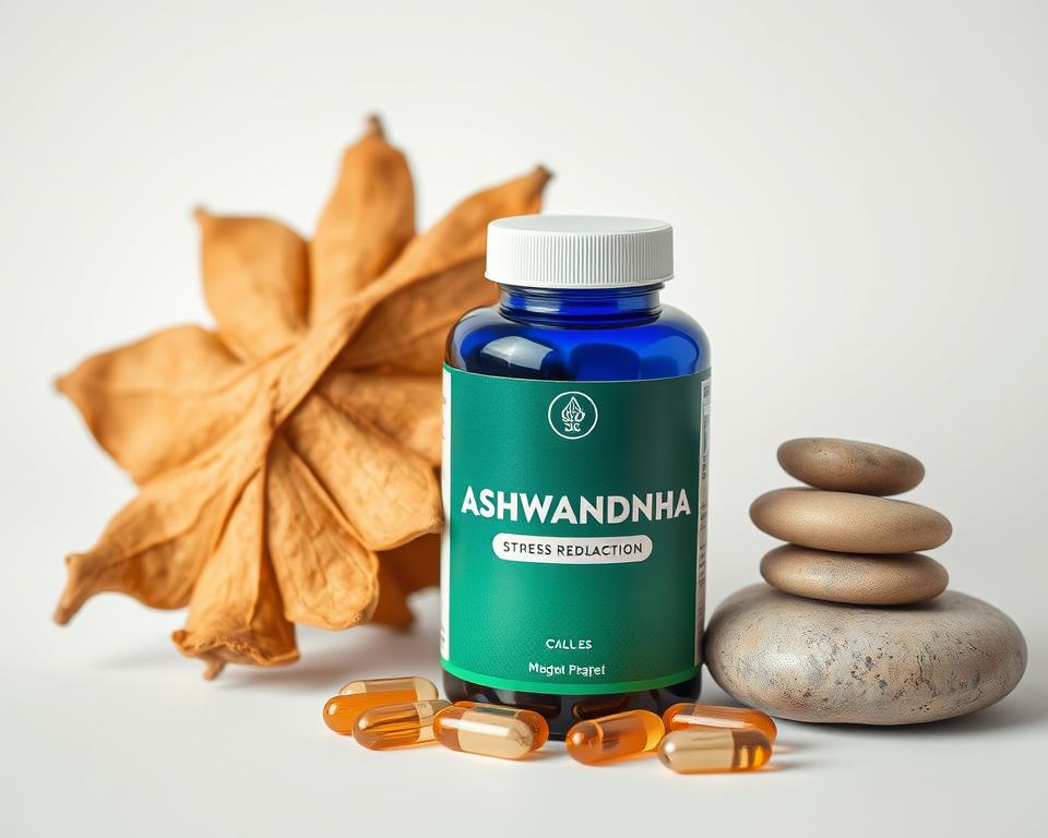 Ashwagandha root and capsules with stress reduction imagery - Best Femtech Supplements 2025