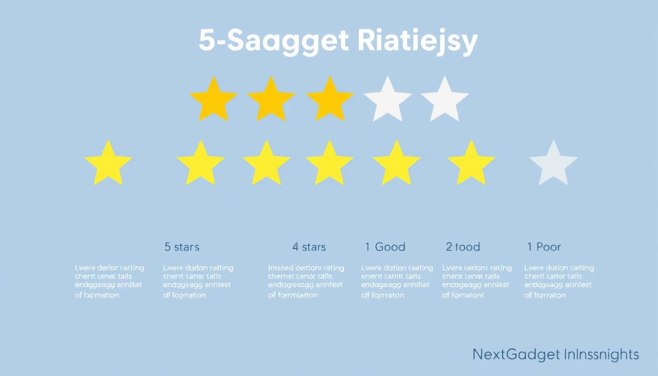 Visual representation of our 5-star rating system with descriptions
