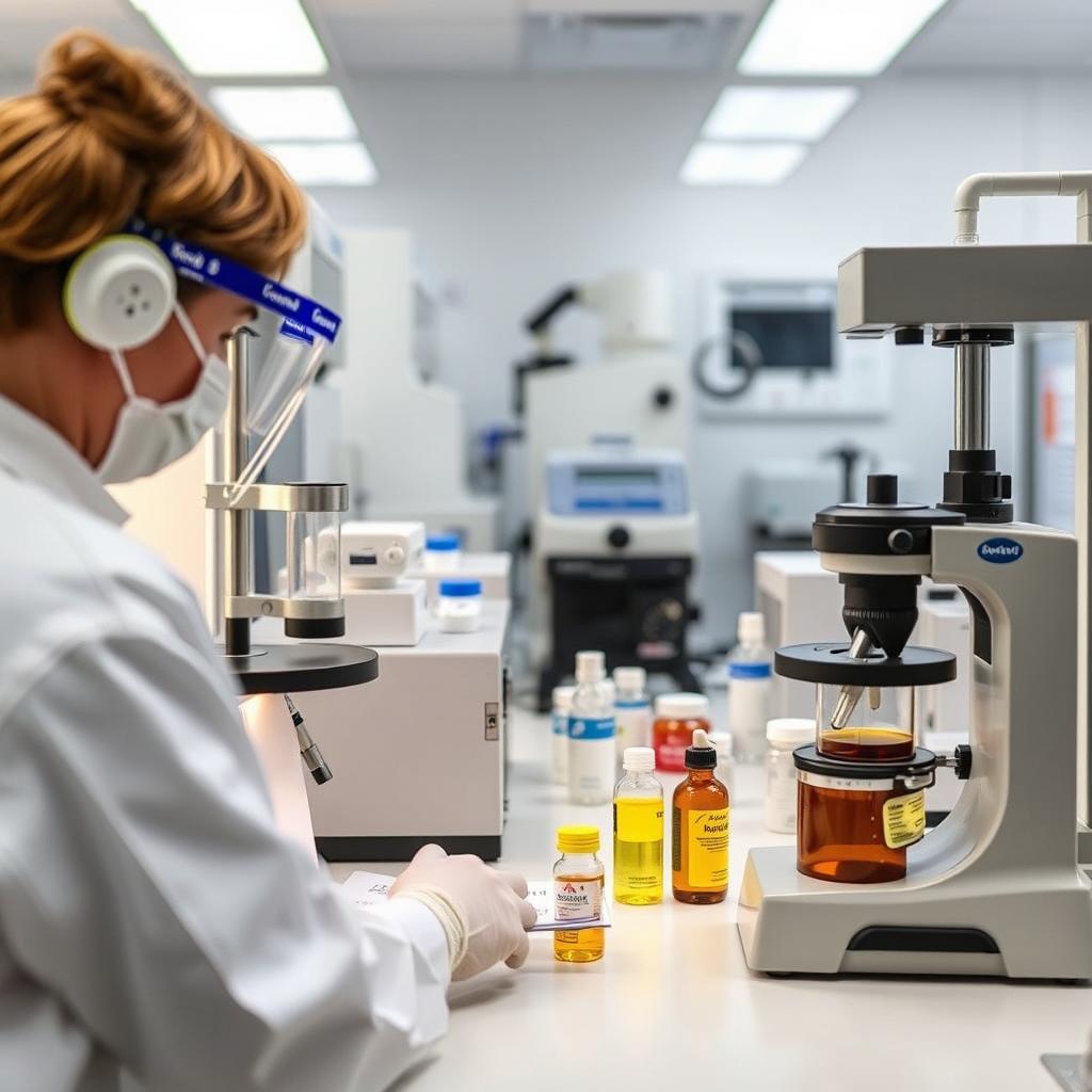 Quality testing of health and wellness products in a laboratory setting