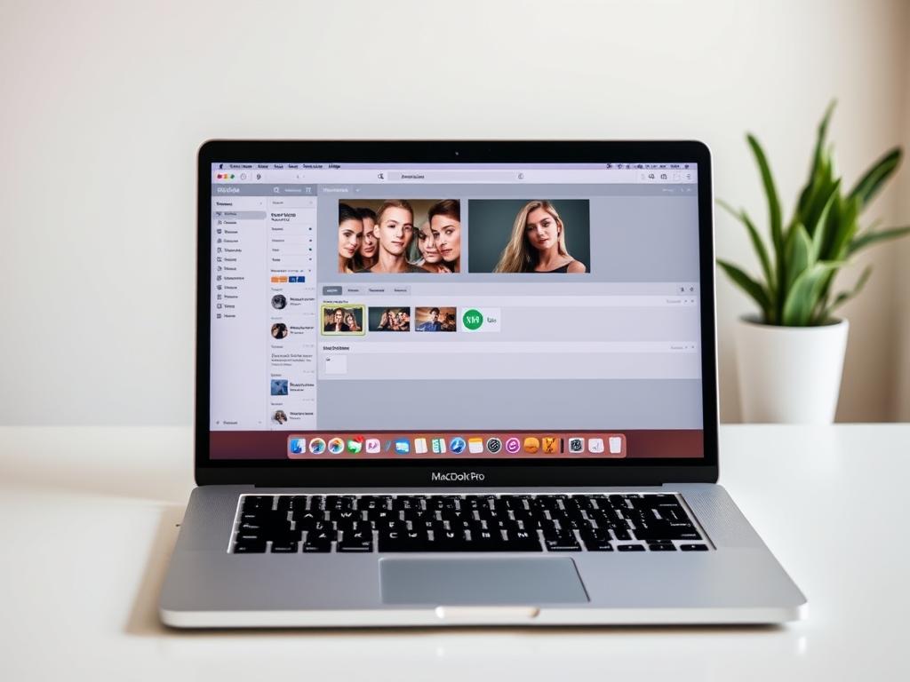 MacBook Pro 16-inch M4 Pro laptop displaying a creative workspace